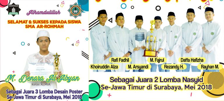 Tiga Gelar Juara Menutup Prestasi SMA Ar Rohmah Tahun Ajaran 2017 /2018