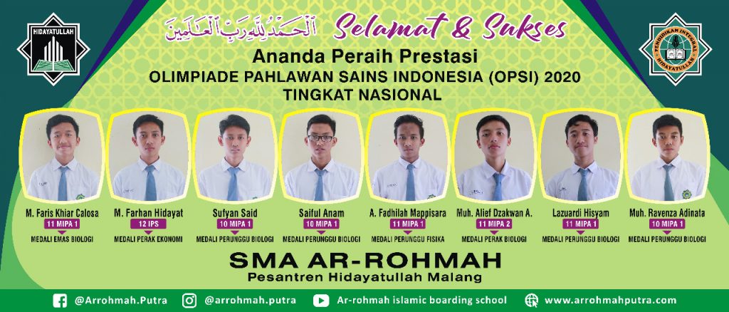SMA Ar Rohmah Putra Malang Borong 8 Medali Tingkat Nasional di Era Pandemi