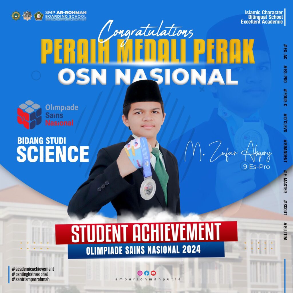Membanggakan, Santri SMP Ar-Rohmah Putra Raih Medali Perak di OSN Tingkat Nasional 2024
