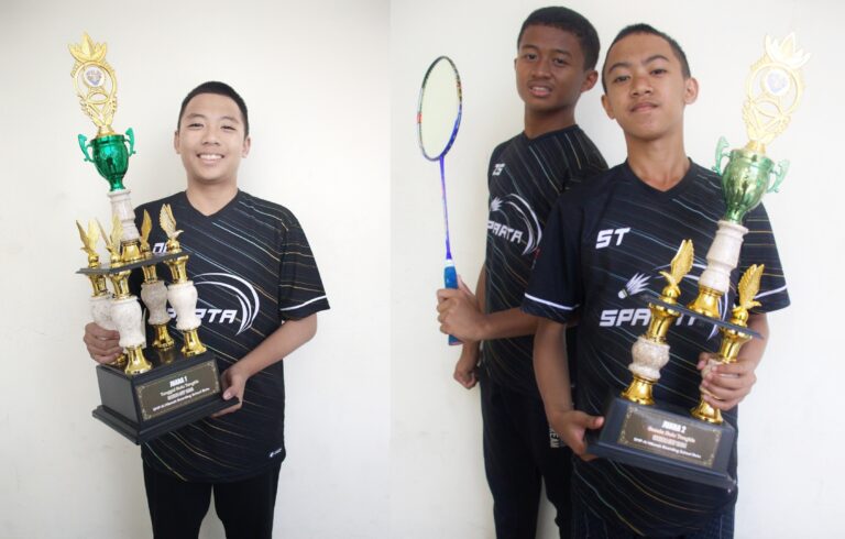 3 Santri SMP Ar-Rohmah Putra Sabet Juara di Turnamen Bulu Tangkis Se-Malang Raya