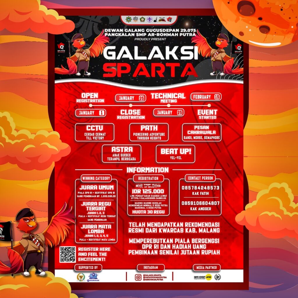 SMP Ar-Rohmah Putra Gelar Lomba Galang Latih Aksi dan Kreasi (Galaksi) Tingkat SD/MI Se-Jawa Timur 11 SMP Ar-Rohmah Putra Gelar Lomba Galang Latih Aksi dan Kreasi (Galaksi) Tingkat SD/MI Se-Jawa Timur