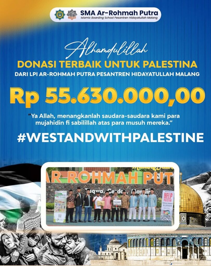 Aksi Nyata untuk Palestina, Santri Ar-Rohmah Putra Kumpulkan Donasi 55 Juta 12 Aksi Nyata untuk Palestina, Santri Ar-Rohmah Putra Kumpulkan Donasi 55 Juta
