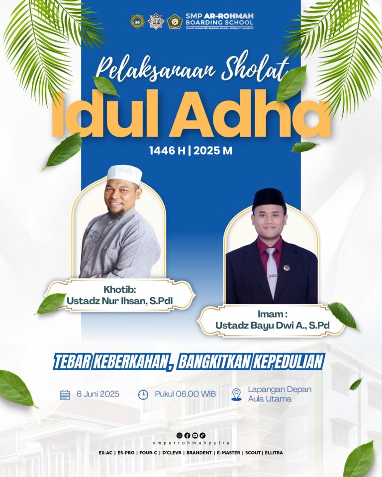 Ribuan Santri SMP-SMA Ar-Rohmah Putra Ikuti Sholat Idul Adha 1446 H
