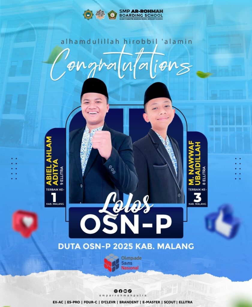 Keren! 2 Santri SMP Ar-Rohmah Putra Lolos OSN Tingkat Provinsi 6 Keren! 2 Santri SMP Ar-Rohmah Putra Lolos OSN Tingkat Provinsi