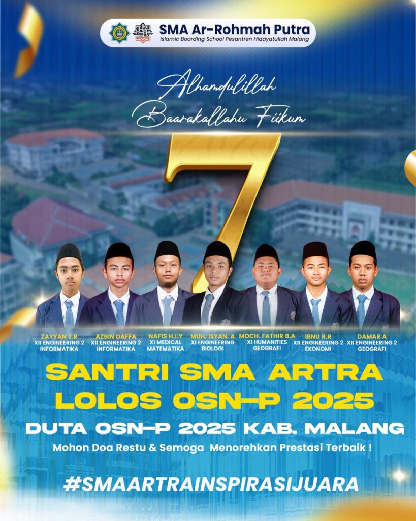 7 Santri SMA Ar-Rohmah Putra Wakili Malang di OSN Tingkat Provinsi 5 7 Santri SMA Ar-Rohmah Putra Wakili Malang di OSN Tingkat Provinsi