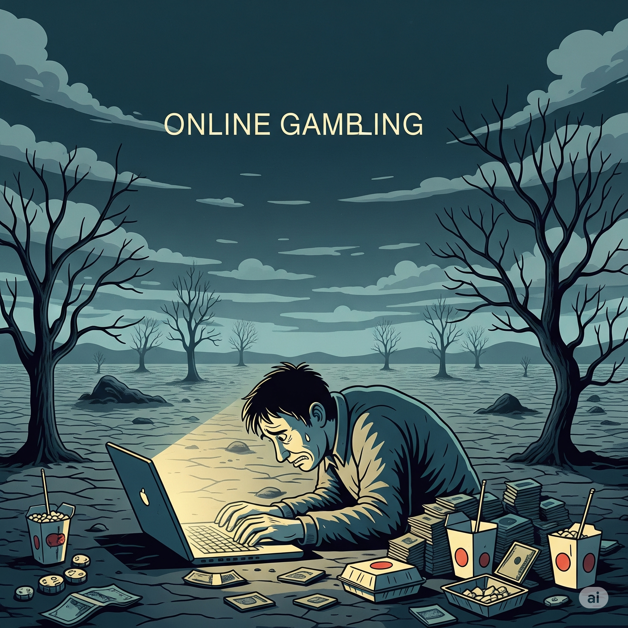 Ilutrasi Dampak Buruk Judi Online Bagi Masyarakat