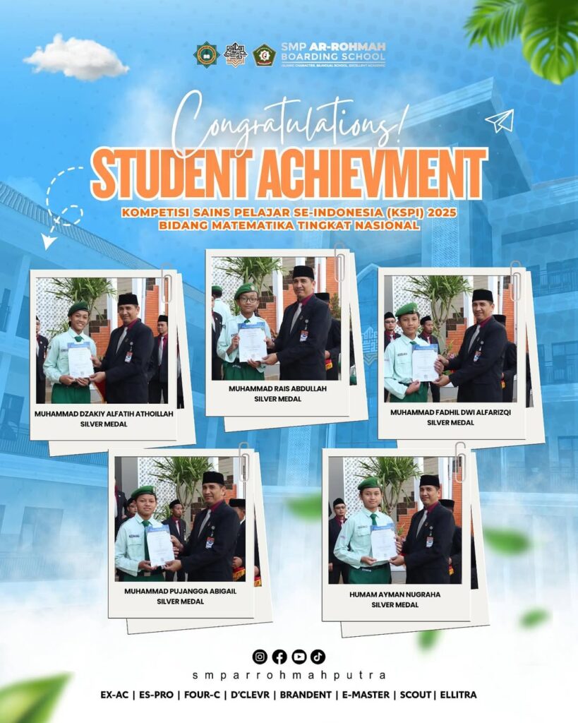 5 Santri SMP Ar-Rohmah Putra Juara Kompetisi Sains Pelajar Se-Indonesia 8 5 Santri SMP Ar-Rohmah Putra Juara Kompetisi Sains Pelajar
