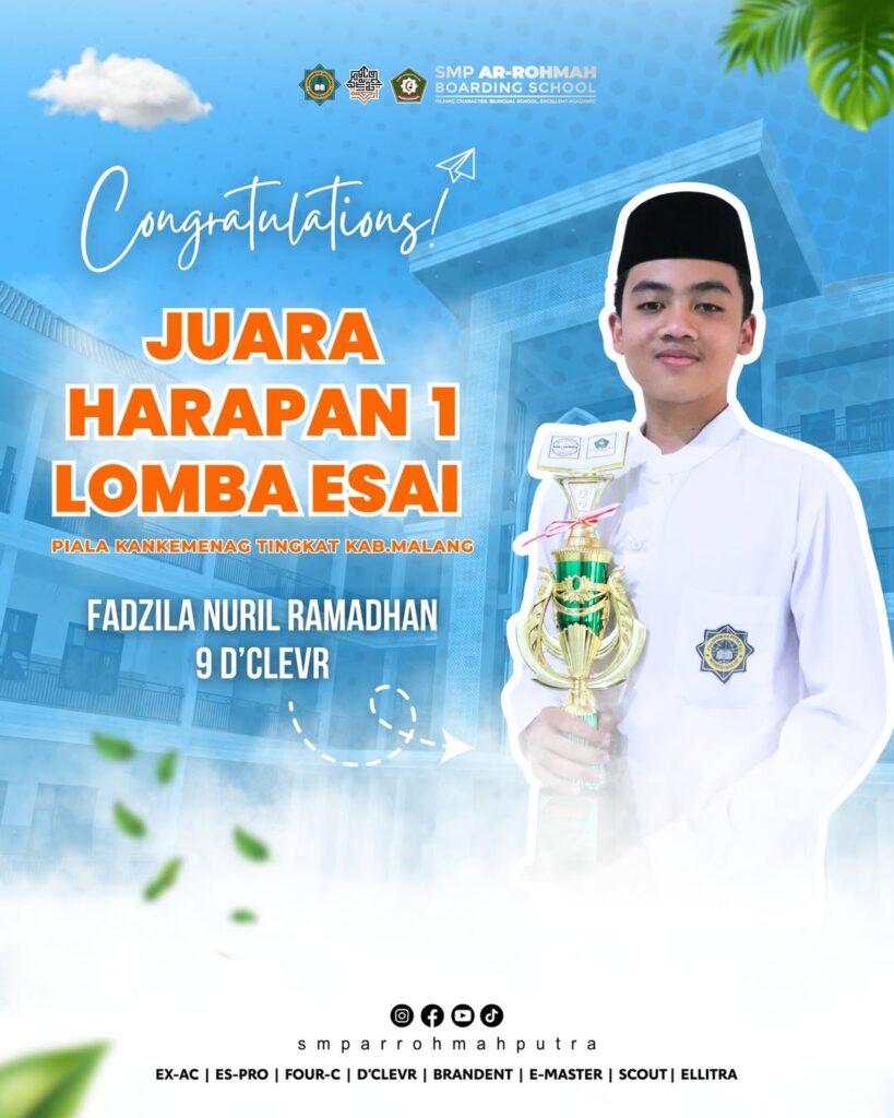 Santri SMP Ar-Rohmah Putra Juara Lomba Esai Se-Kabupaten Malang 7 Santri SMP Ar-Rohmah Putra Juara Lomba Esai Se-Kabupaten Malang