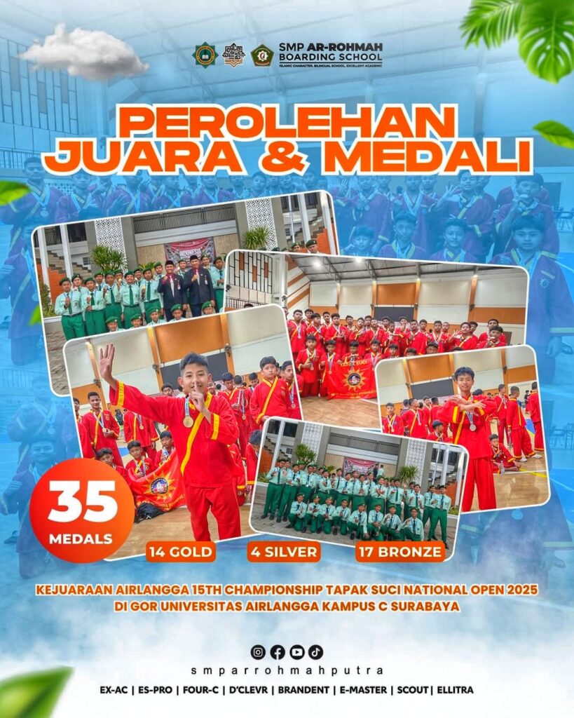 Borong 35 Medali, SMP Ar-Rohmah Putra Berjaya di Kejuaraan Tapak Suci Nasional 2025 1 Borong 35 Medali, SMP Ar-Rohmah Putra Berjaya di Kejuaraan Tapak Suci Nasional 2025