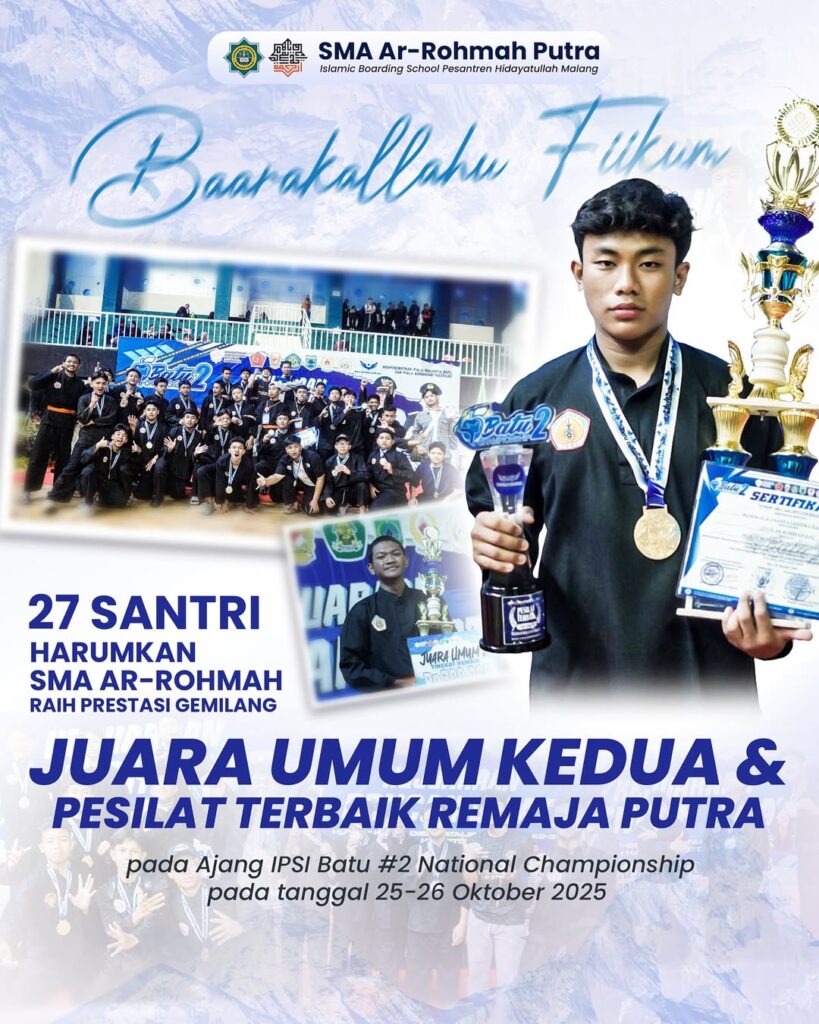 SMA Ar-Rohmah Putra Borong 27 Medali di Kejuaraan Pencak Silat Batu Championship II 1 SMA Ar-Rohmah Putra Borong 27 Medali di Kejuaraan Pencak Silat Batu Championship II
