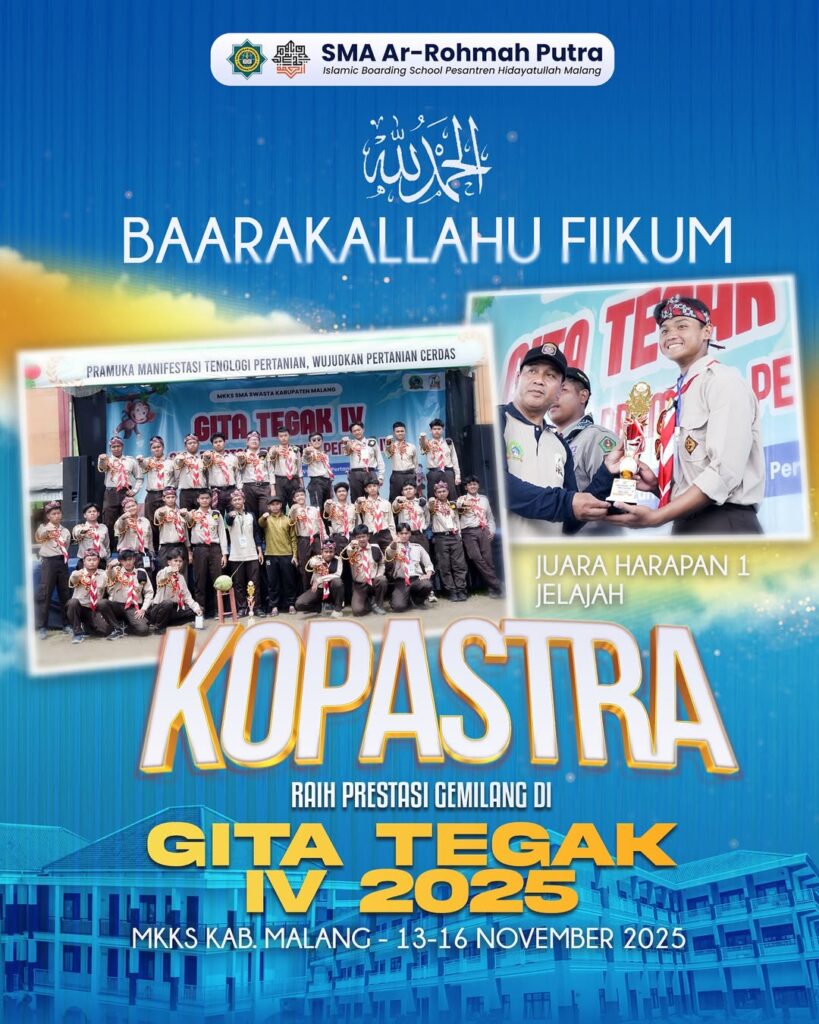 Alhamdulillah baarakallahu fiikum atas prestasi gemilang 2 KOPASTRA @kopastra 1 SMA AR Rohmah P