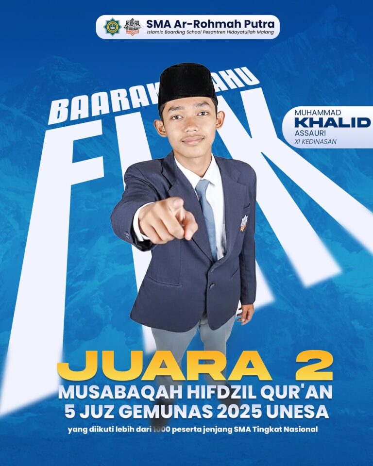 Kholid Assauri dari siswa SMA Ar Rohmah Raih Juara 2 MTQ Nasional FEB UNESA: Inspirasi Disiplin dan Manajemen Waktu