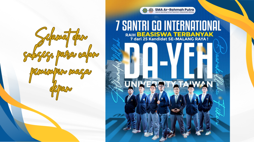 7 SANTRI LOLOS BEASISWA UNIVERSITAS INTERNASIONAL SERTA MENJADI PERAIH BEASISWA TERBANYAK SE MALANG RAYA