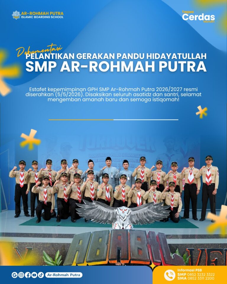 Momen Khidmat Estafet Kepemimpinan GPH SMP Ar-Rohmah Putra: Siap Cetak Generasi Pandu Tangguh!