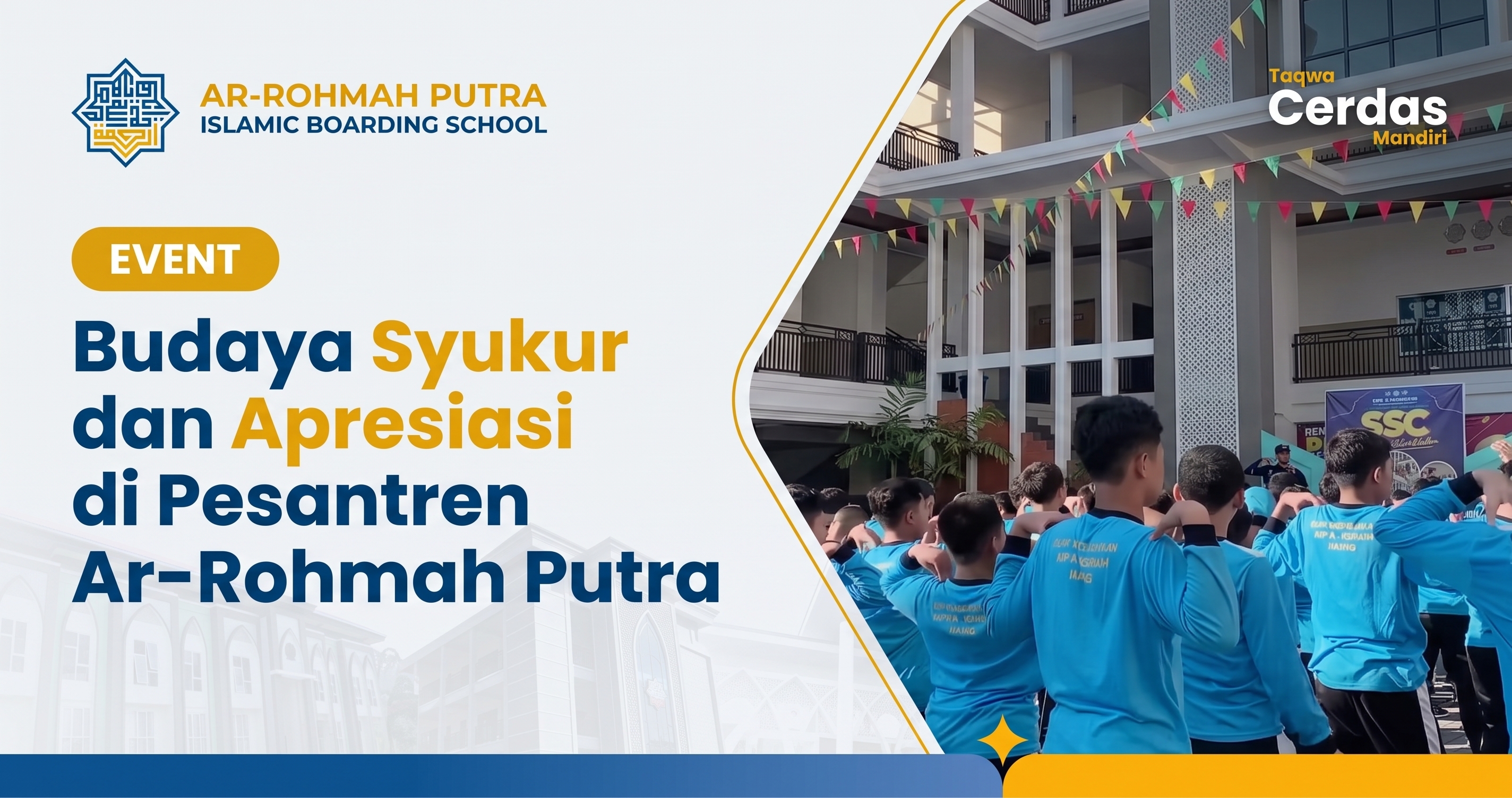 Budaya syukur di pesantren Ar-Rohmah Putra saat santri SMP menerima apresiasi dalam kegiatan live TikTok penuh keakraban dan ukhuwah