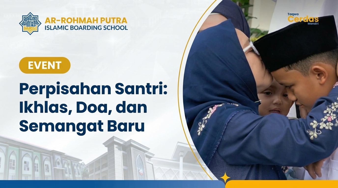 Perpisahan Santri Gemilang: Ikhlas, Doa, dan Semangat Baru 2026 4 Momen perpisahan santri baru bersama keluarga di Pesantren Ar-Rohmah Putra Malang, penuh ikhlas dan doa