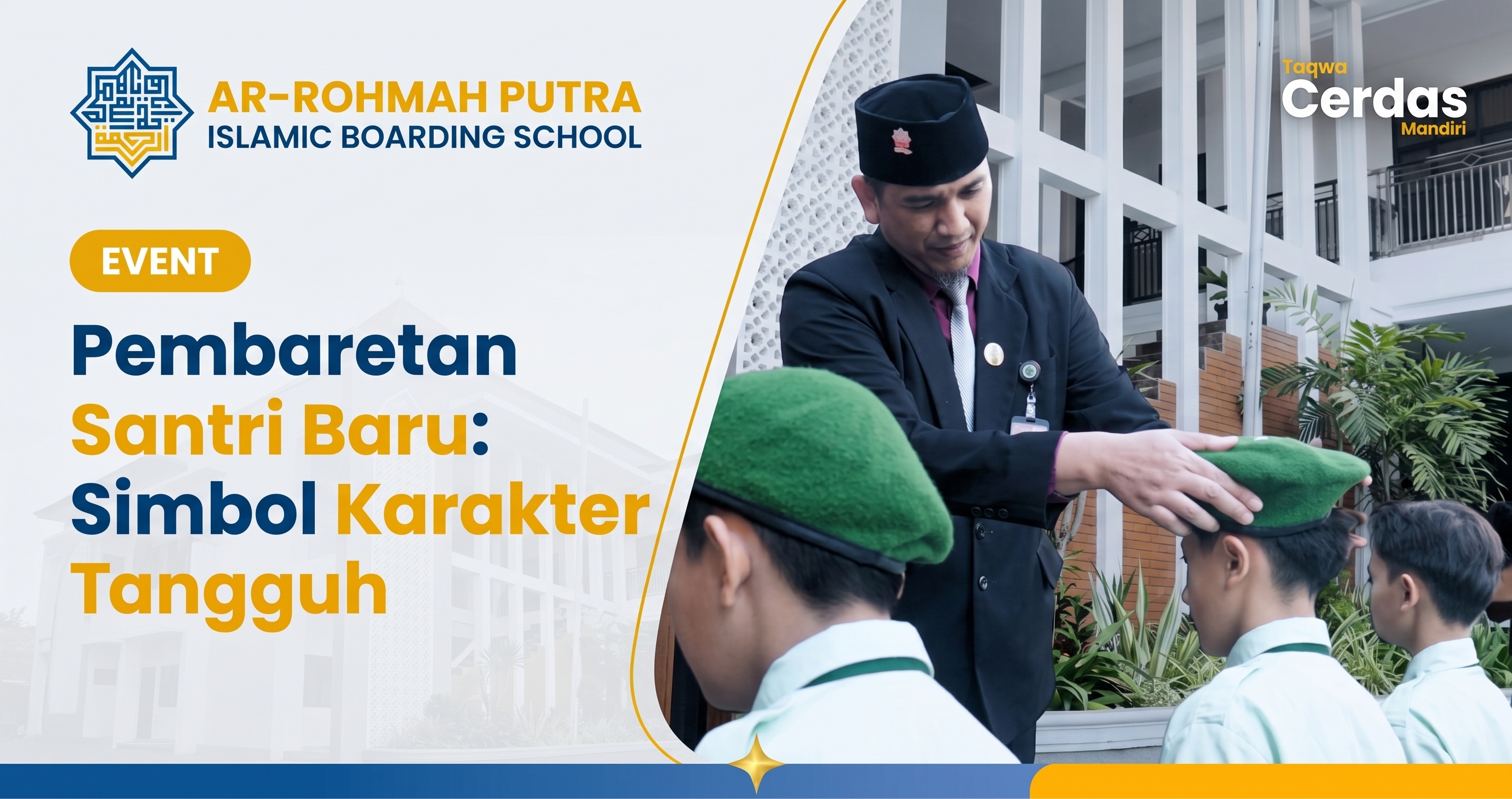 Potret Pembaretan Santri Baru, 1 Momen Inspiratif Mengubah Segalanya 1 Upacara pembaretan santri baru SMP Ar-Rohmah Putra sebagai simbol karakter tangguh dan kesiapan mental dalam Closing of Matriculation Program 2026