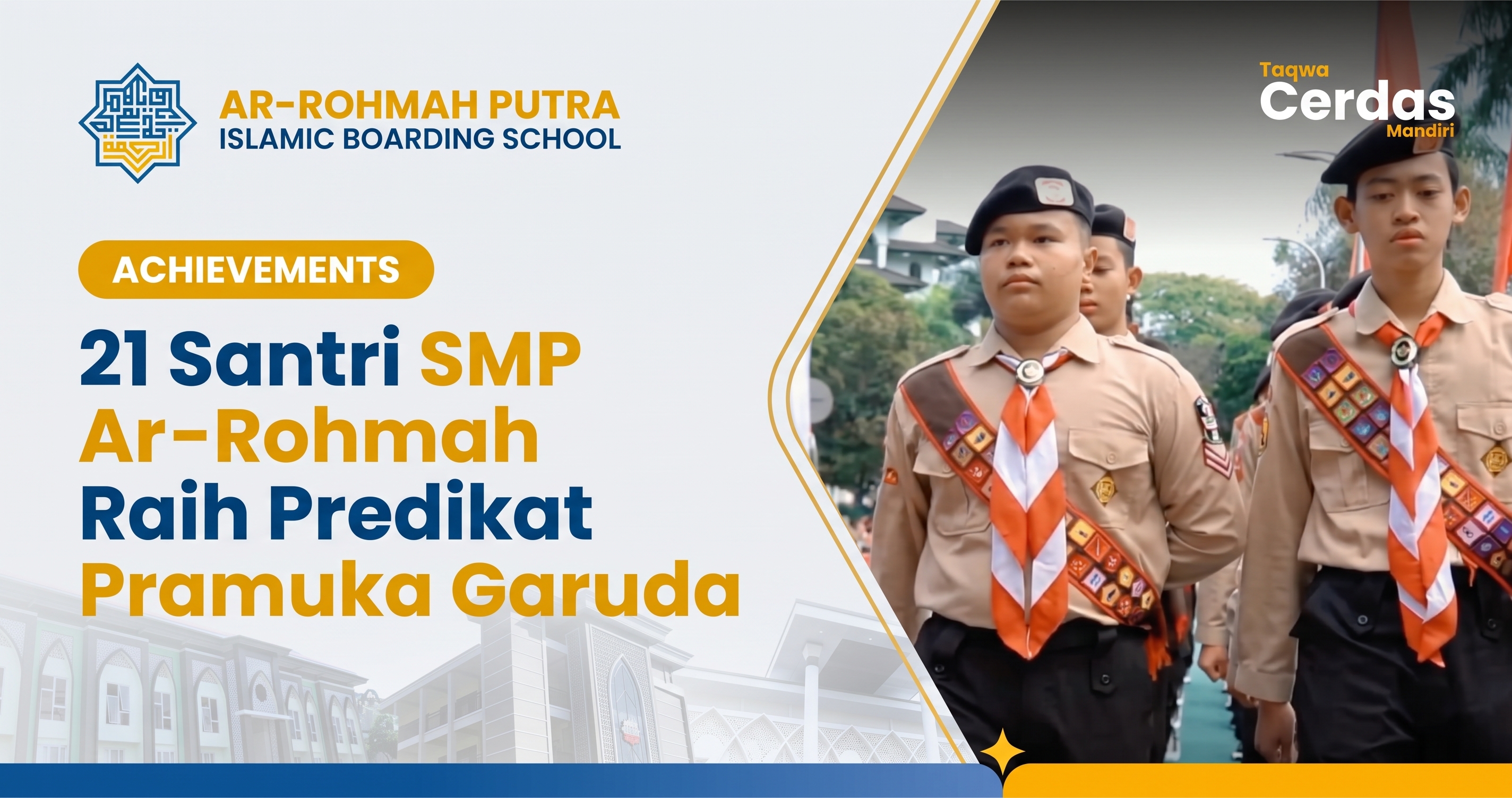 Pramuka Garuda membanggakan 21 santri Ar-Rohmah Putra dikukuhkan di Dome UMM Malang 2026