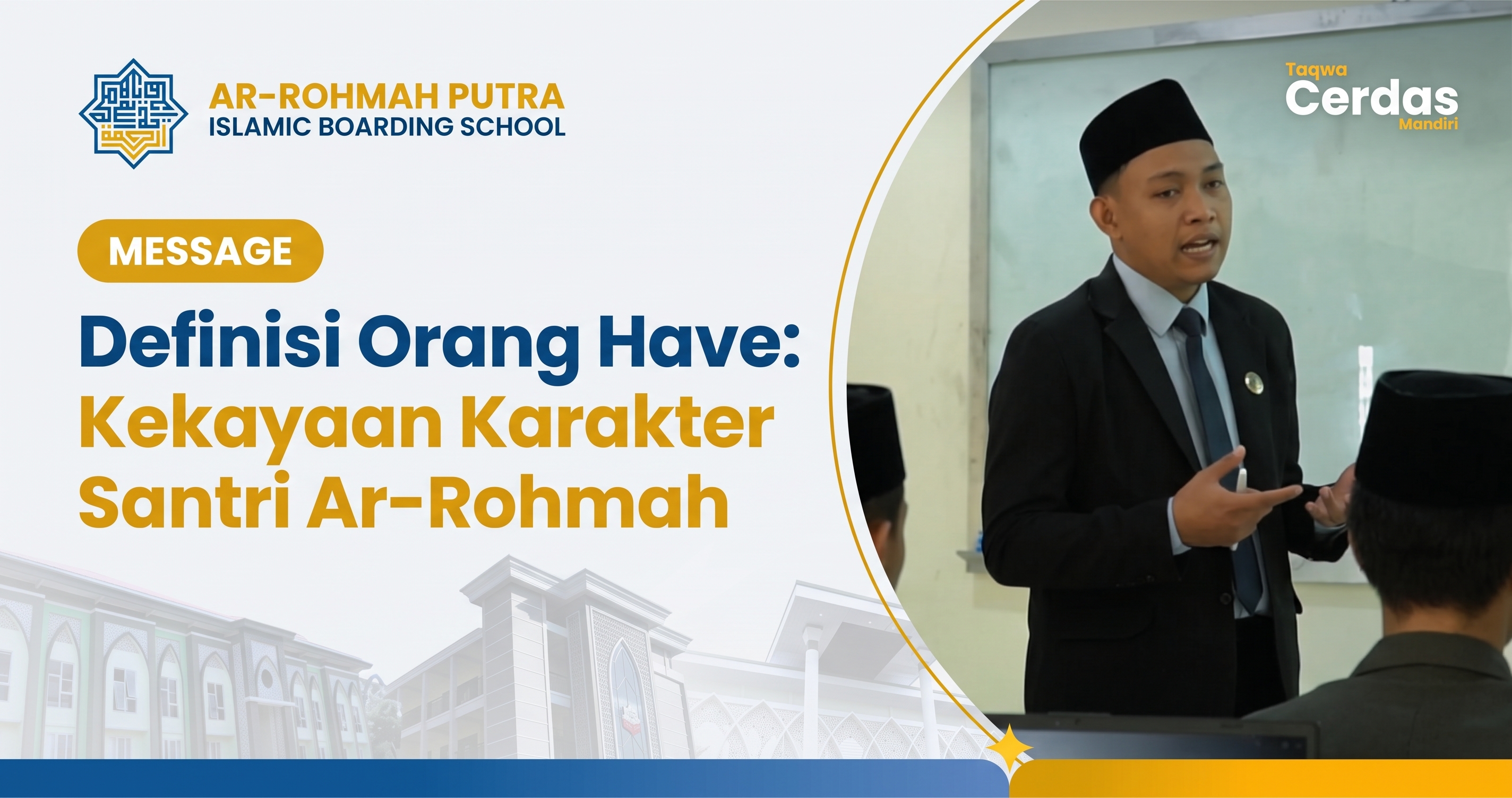 Santri mengeksplorasi makna orang have di Pondok Pesantren Ar-Rohmah Putra Malang