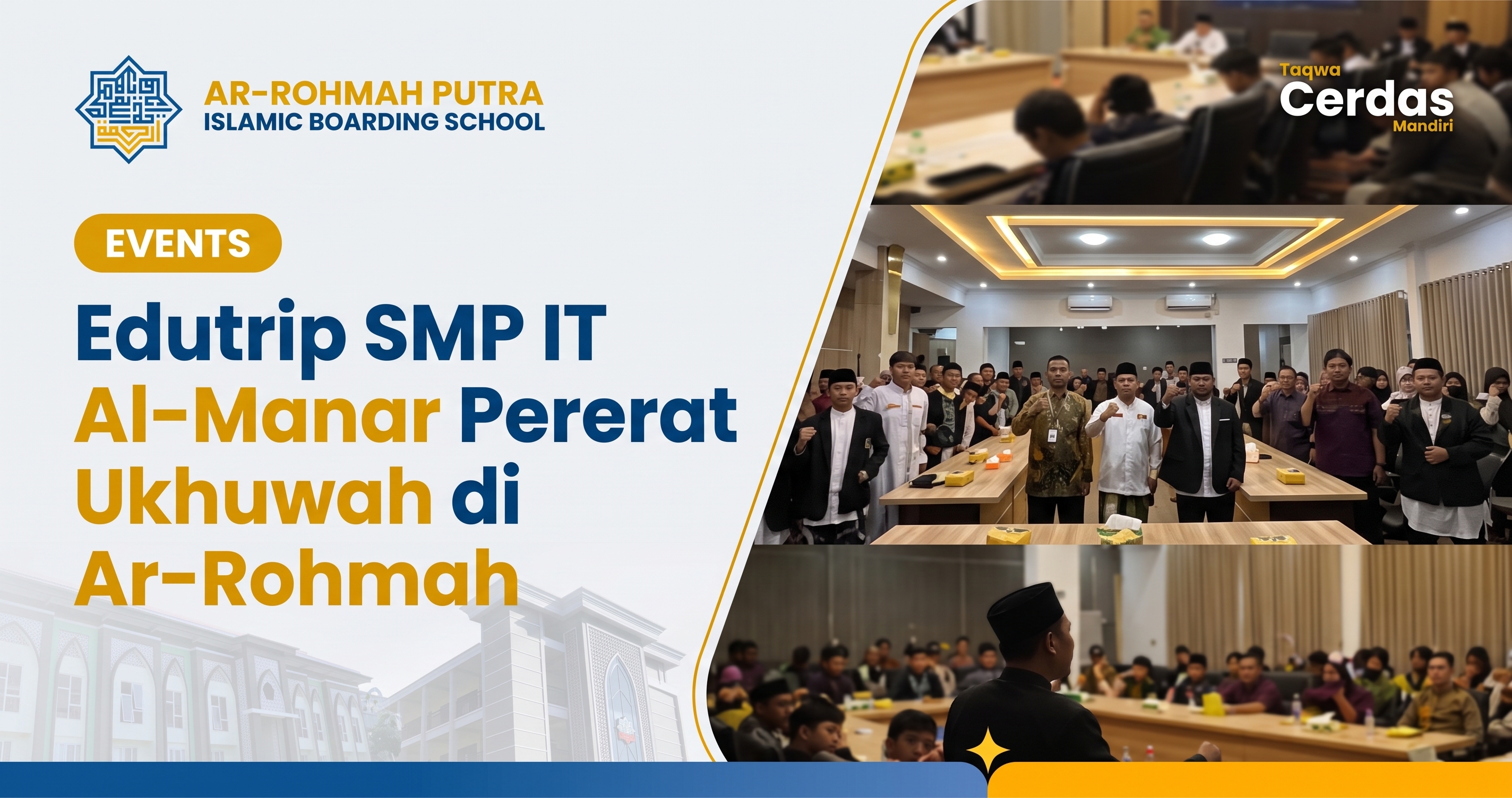 Rajut ukhuwah santri SMP IT Al-Manar dan santri Ar-Rohmah Putra Malang saat sesi Edutrip