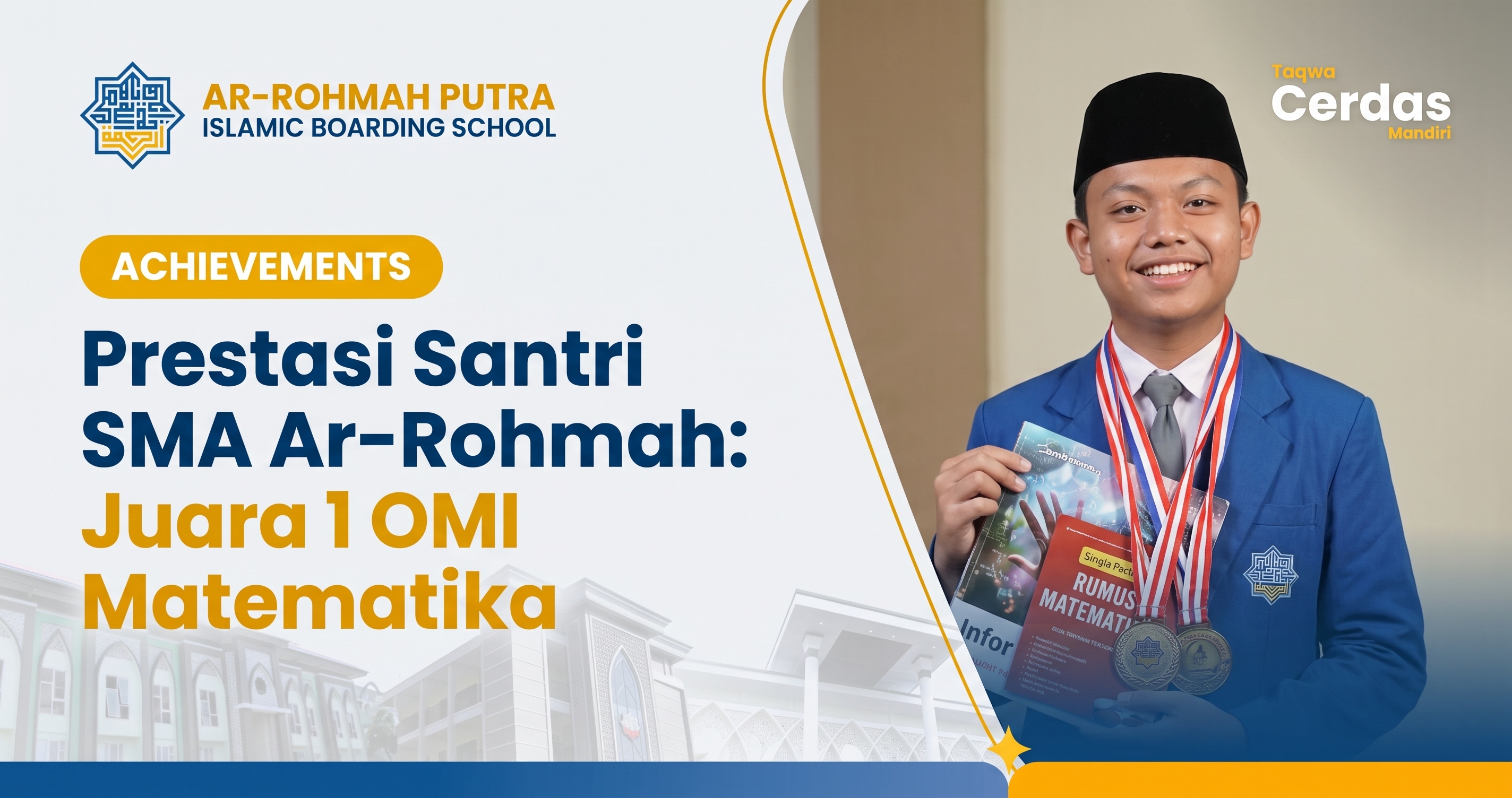 Nafis Herza Imani Yusuf santri juara matematika Ar-Rohmah Putra Malang