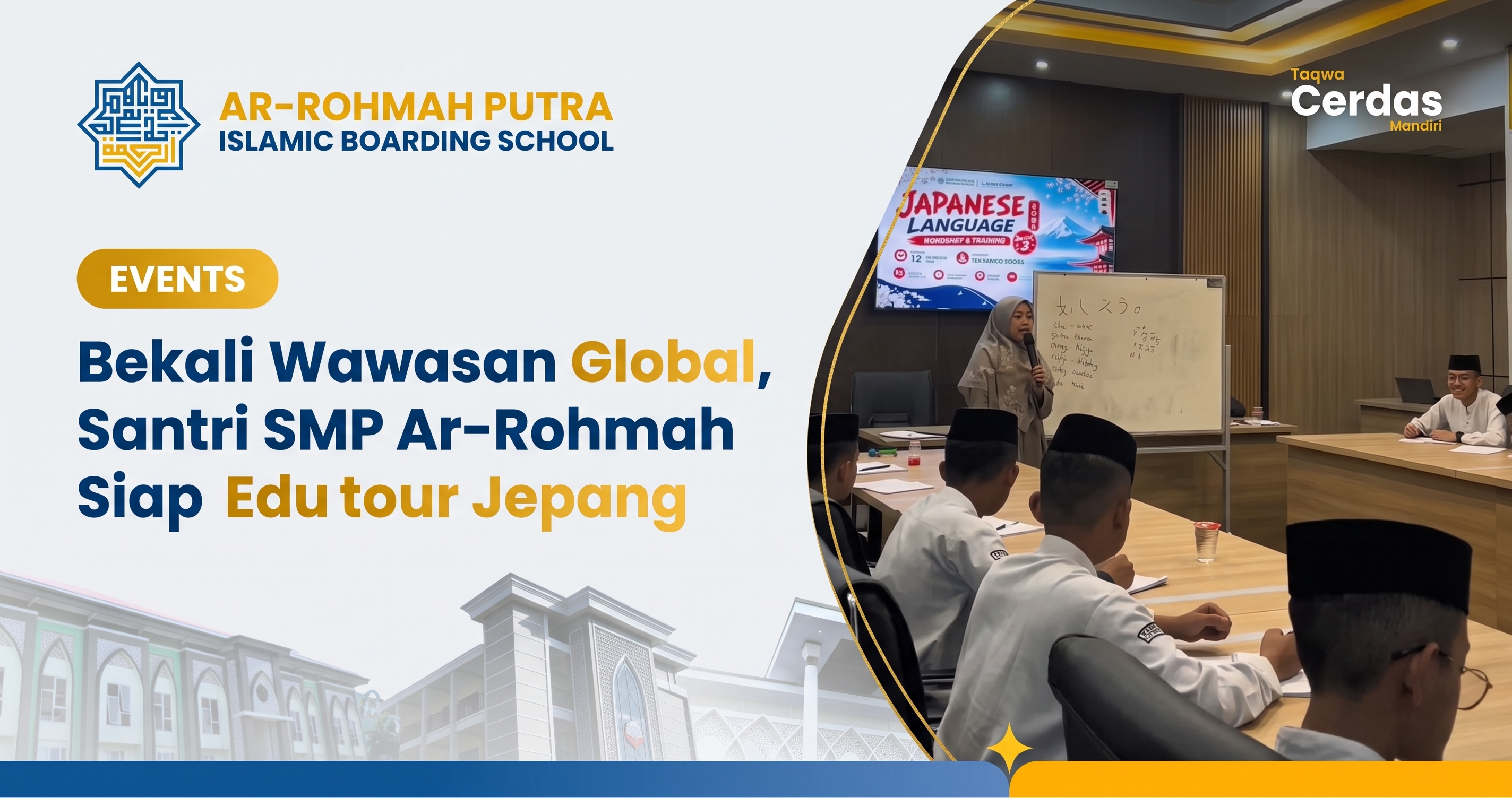 Pelatihan intensif edutour jepang santri SMP Ar-Rohmah Putra bersama Ima-sensei