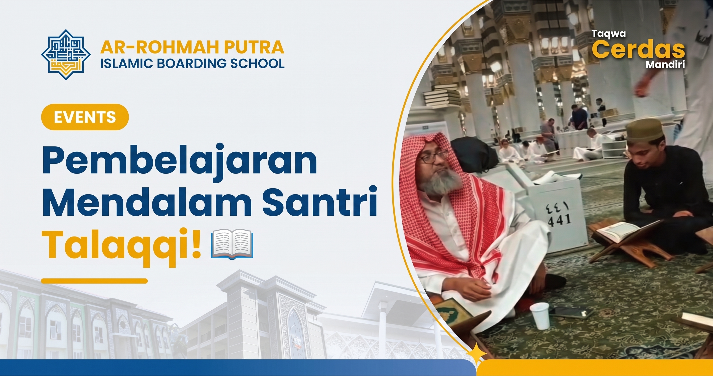 Santri Ar-Rohmah Putra mengikuti sesi Talaqqi Quran bersama Syekh Ayyub Musthofa dengan penuh khidmat