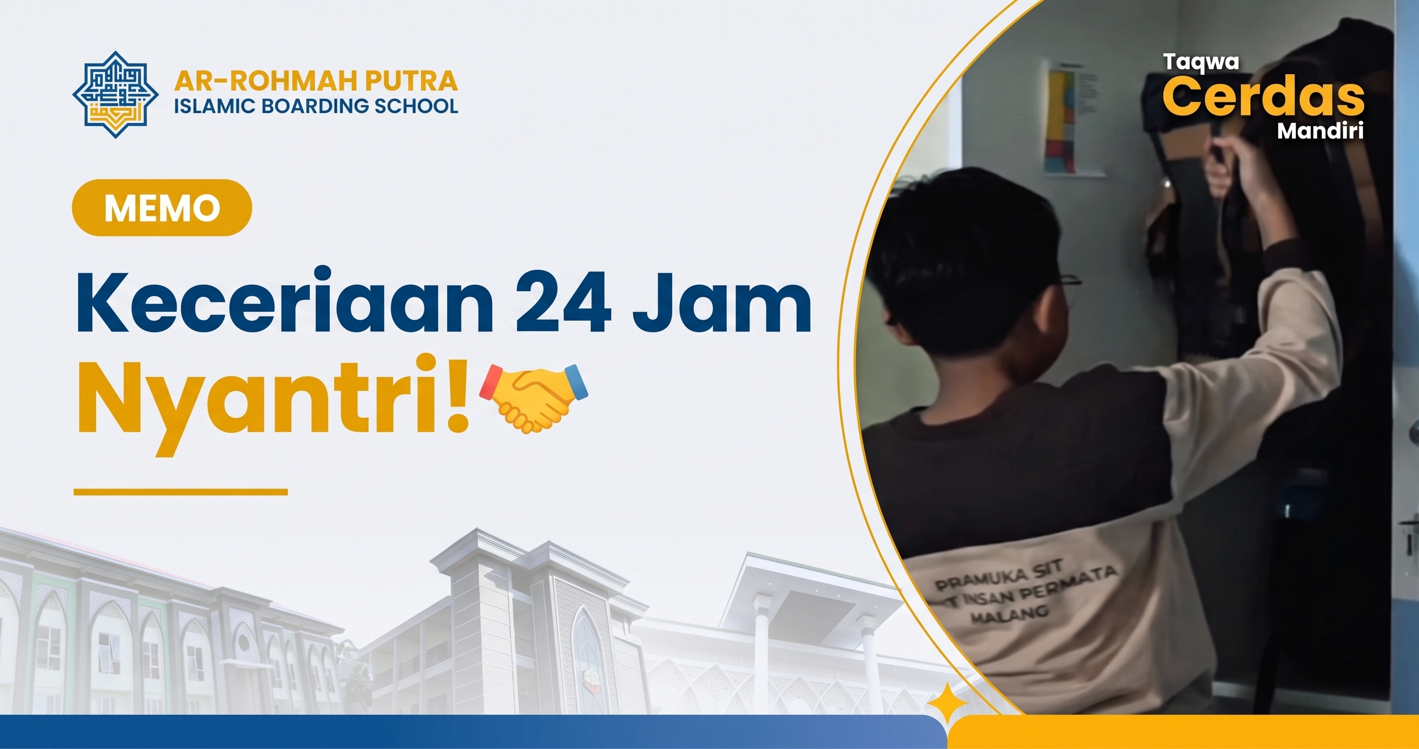 Keceriaan 24 jam santri nyantri adik-adik SMP IT Insan Permata di Pondok Pesantren Ar-Rohmah Putra Malang