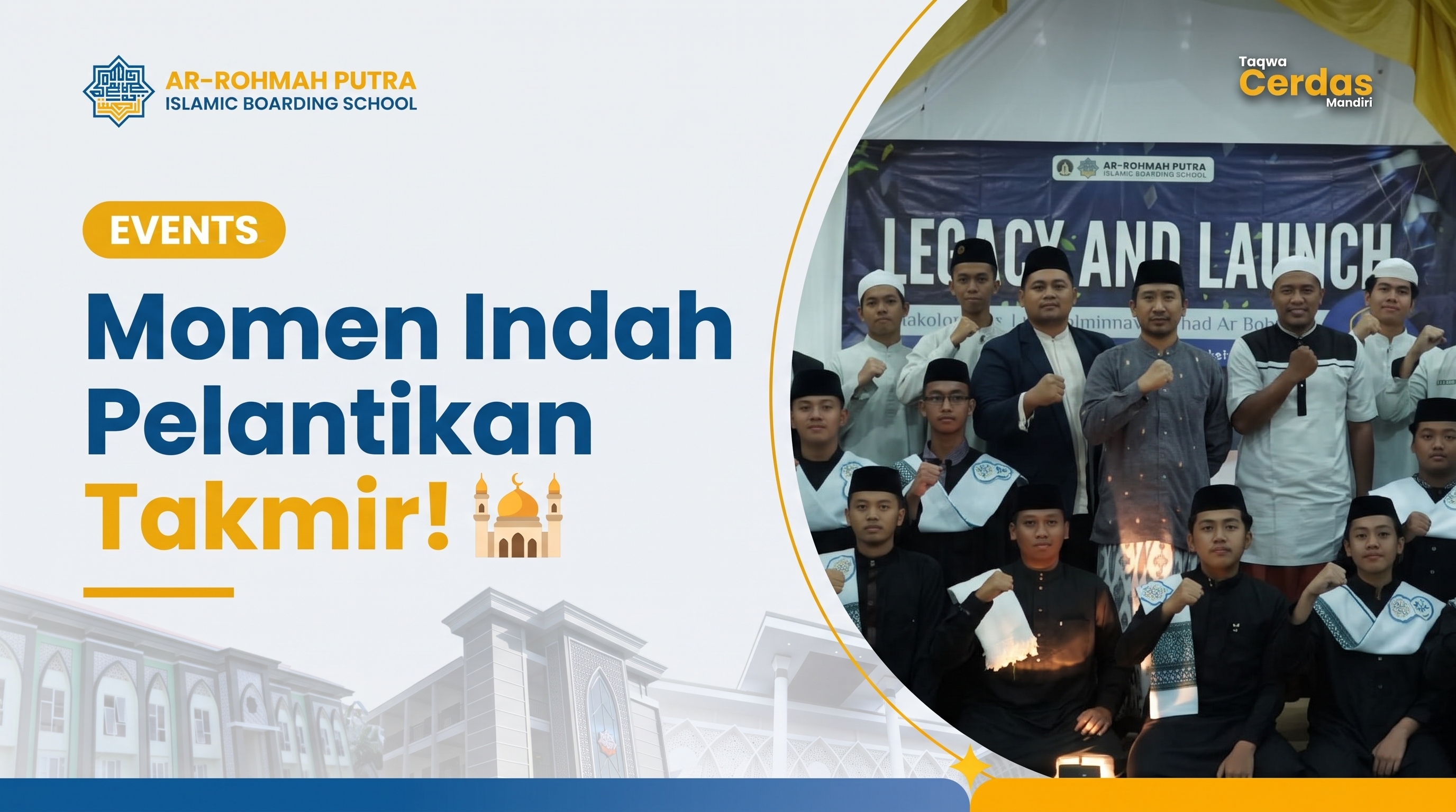 Pelantikan pengurus takmir masjid Baiturrohmah di Pondok Pesantren Ar-Rohmah Putra Malang